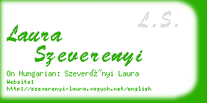 laura szeverenyi business card